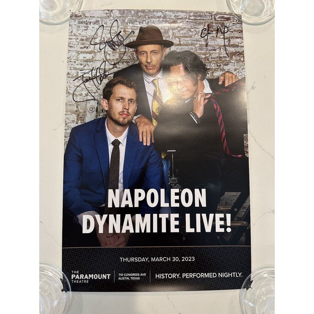 NAPOLEON DYNAMITE LIVE! - AUTOGRAPHED POSTER SIGNED Jon Heder, Efren Ramirez